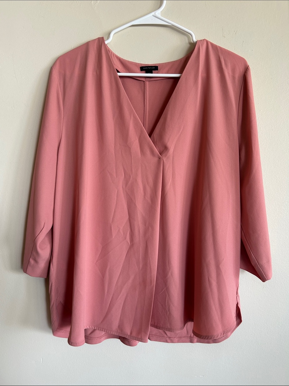 Ann Taylor Rose V-Neck Blouse